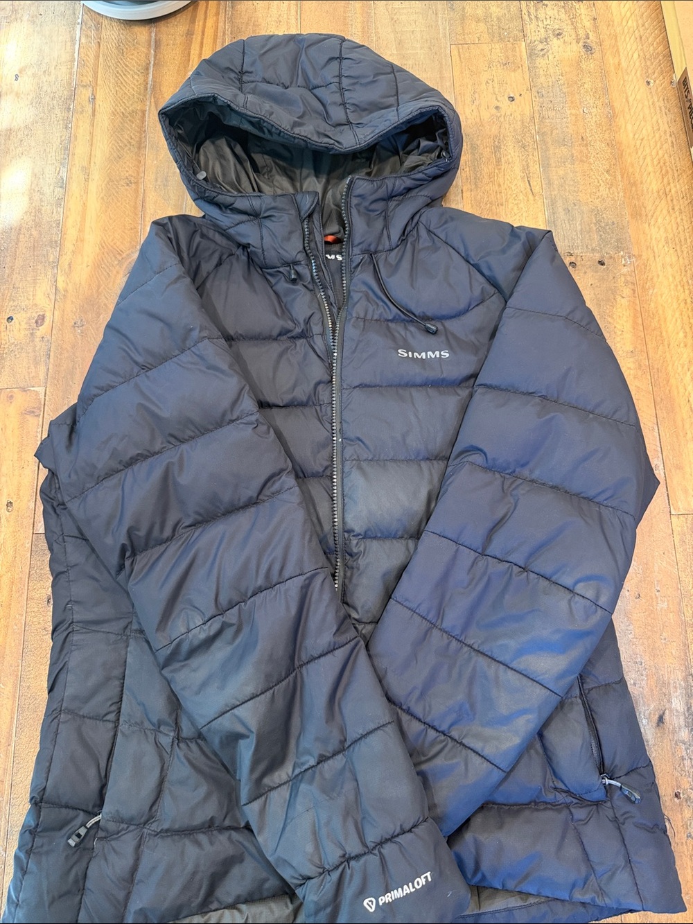 Simms Black Hooded Woman’s Puffer Jacket